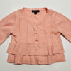 Sweet Pink Cardigan with Peplum Waist