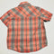 Salmon Check Shirt Button Up Short Sleeves