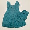 Green Frill Sleeve Top/Dress with Matching Bloomers