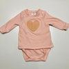 Pink Heart  Long Sleeve Bodysuit 