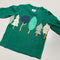 Long Sleeve Top with Tree Print Pattern