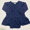 Long Sleeve Bodysuit with Skirt and Tiny Gold Heart Pattern