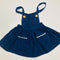 Navy Pinafore with Tie Back Straps