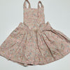 Pink Floral Pinafore with Tie Back Straps