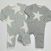 2 x Grey Star Bodysuits Set