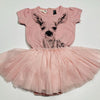 Pink Bodysuit with Tutu and Short Sleeves