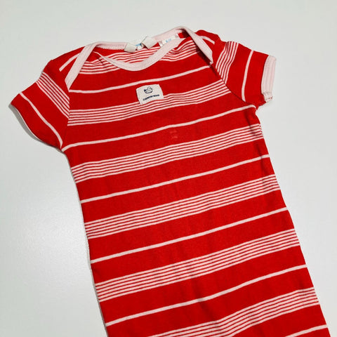 Red Striped Bodysuit Short Sleeves Long Pants