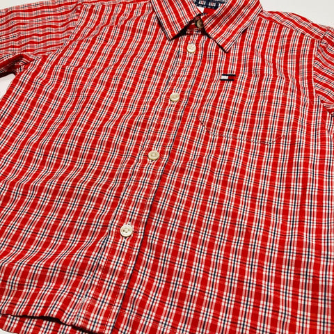 Red Checked Short Sleeve Shirt