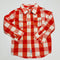 Red Check Button Up Long Sleeve Shirt