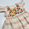 Pink and White Striped Embrodiery Dress