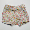 Floral Shorts with Pockets and Belt Bow