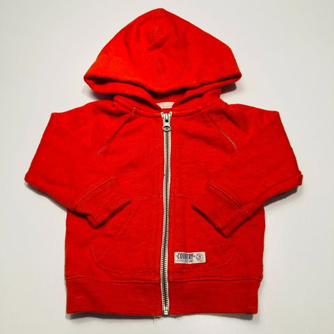 Red Zip-Up Hoodie by CR