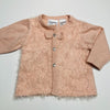 Pink Cardigan with Fluffy Front