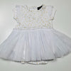 BNWT White Tutu Dress with Star Pattern Bodysuit