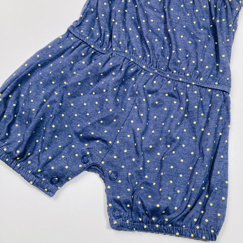 Singlet Romper Purple Polka Dots