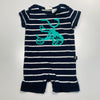 Milky T-Shirt Romper Stripes with Green Bicycle