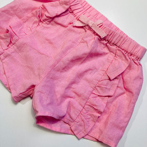 Pink Frilly Cotton Shorts