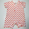 White Summer Romper with Red Butterflies