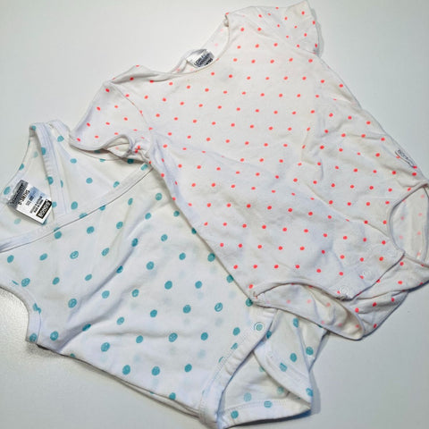 Bundle 2 x Onesies with Polka Dots