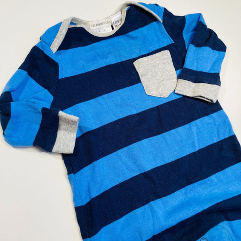 Huckleberry Lane Blue Striped Bodysuit.