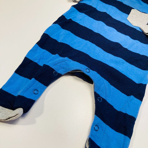 Huckleberry Lane Blue Striped Bodysuit.