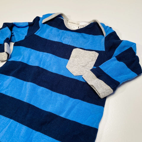 Huckleberry Lane Blue Striped Bodysuit.