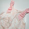 Pink Pleated Dress with Ribbon Feature on Sleeves